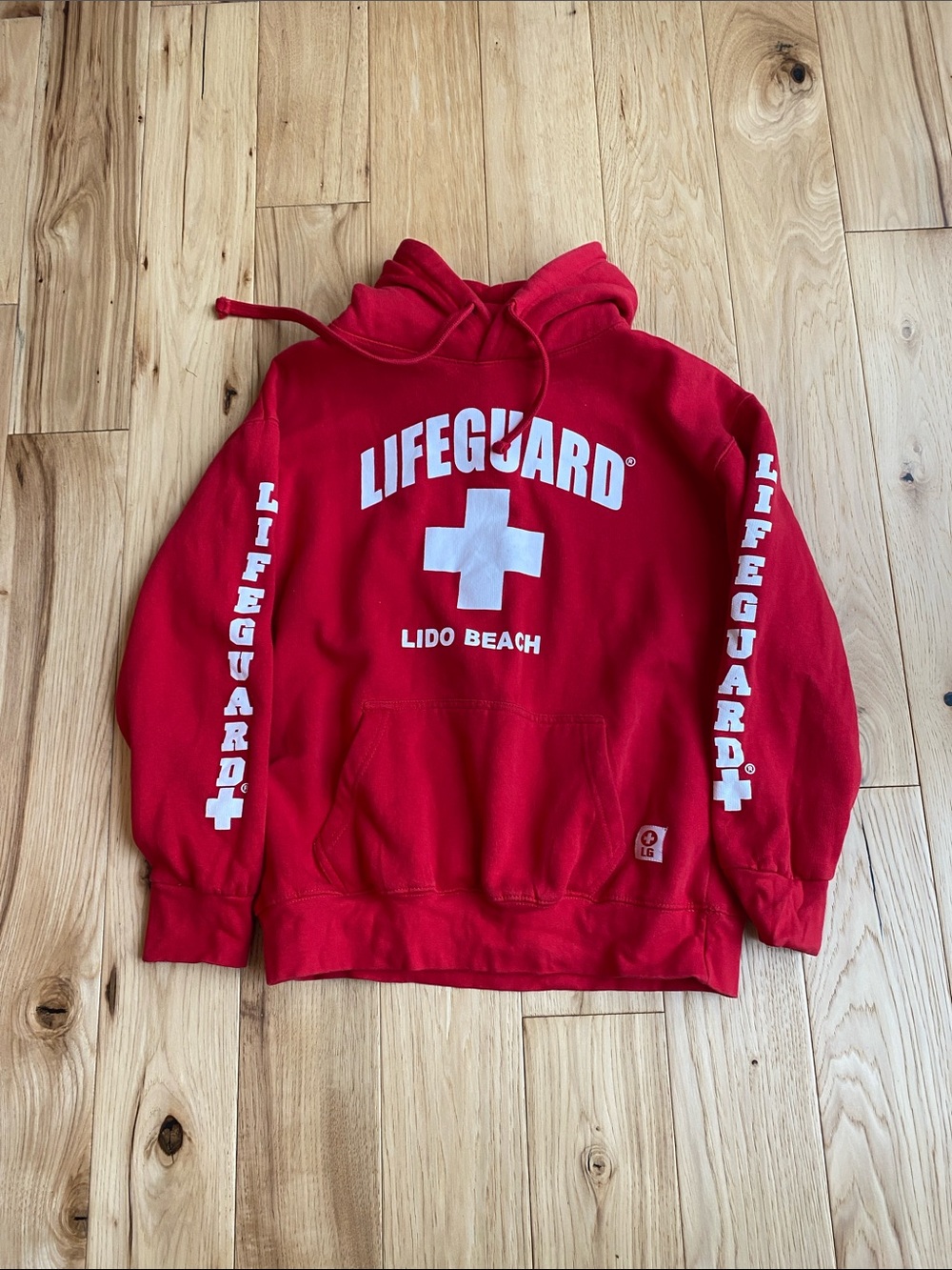Red Lifeguard Graphic Hoodie - Women's Pullover